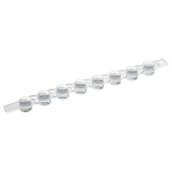 Chemglass Life Sciences&nbsp;Domed 8-Strip PCR Cap Strips, Clear, Sterile - for 0.2 mL 8-strip PCR tubes, 125/pack