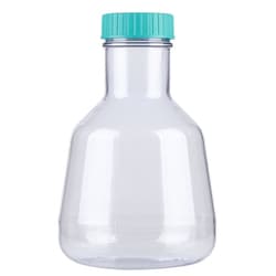 Chemglass Life Sciences&nbsp;Nest 3 L High-Efficiency Erlenmeyer Flask, Polycarbonate, Sterile, Solid Cap (CGN-2165-3LSC)