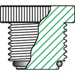 Chemglass Life Sciences&nbsp;Chemglass CG-366-10 Bushing, #7 Internal Front Seal, PTFE with #008 O-ring - for internal-thread fittings