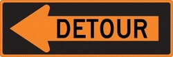 MSC&nbsp;LEFT DETOUR INSIDE SIGN