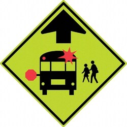 MSC&nbsp;SCHOOL BUS STOP AHEAD SGN