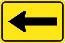 MSC&nbsp;LRG ARROW 1-DIR SIGN