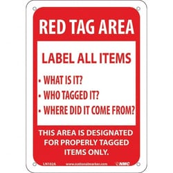 MSC&nbsp;RED TAG AREA LABEL SIGN