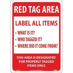 MSC&nbsp;RED TAG AREA LABEL SIGN