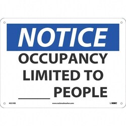 MSC&nbsp;NOTC OCCUPNCY LIMIT SIGN