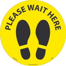 MSC&nbsp;PLS WAIT HERE FLR SIGN