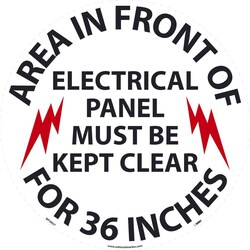 MSC&nbsp;ELEC PANL CLR ADH FLR SGN
