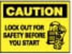 MSC&nbsp;LOCK OUT FOR SAFETY SIGN