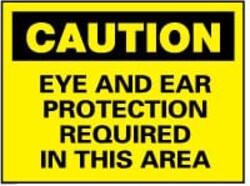 MSC&nbsp;CAUTION EYE&EAR PROT SIGN