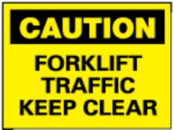 MSC&nbsp;KEEP CLEAR CAUTION SIGN