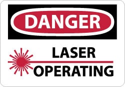 MSC&nbsp;DANGER LASER OPERTNG SIGN