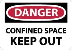 MSC&nbsp;DANGER CONFIND SPACE SIGN