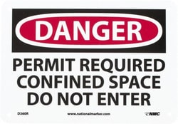 MSC&nbsp;DANGER PERMIT REQURD SIGN