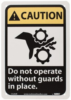 MSC&nbsp;DO NOT OPRT W/O GRDS SIGN