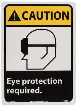 MSC&nbsp;CAUTION EYE PROT RQD SIGN