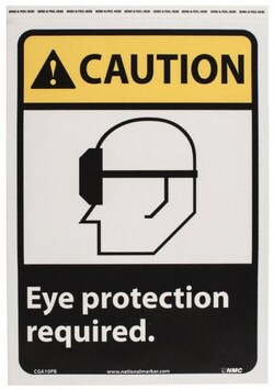 MSC&nbsp;CAUTION EYE PROT RQD SIGN