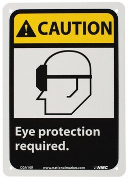 MSC&nbsp;CAUTION EYE PROT RQD SIGN