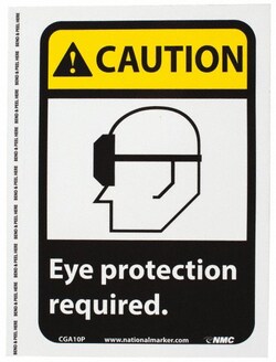 MSC&nbsp;CAUTION EYE PROT RQD SIGN