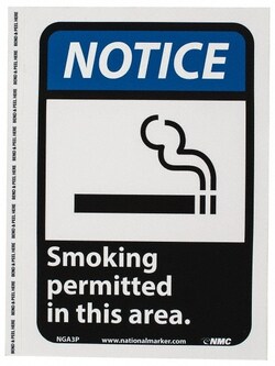 MSC&nbsp;SMOKING PERMITTED SIGN