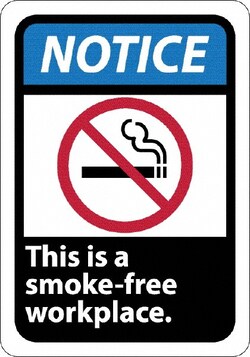 MSC&nbsp;NOTICE SMOKE FREE SIGN