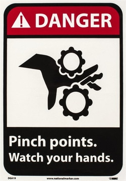 MSC&nbsp;DANGER PINCH POINTS SIGN