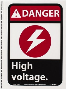 MSC&nbsp;DANGER HIGH VOLTAGE SIGN