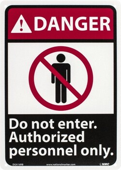 MSC&nbsp;DANGER DO NOT ENTER SIGN