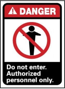 MSC&nbsp;DANGER DO NOT ENTER SIGN
