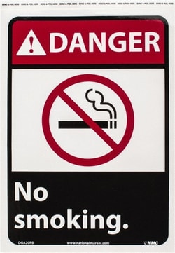 MSC&nbsp;DANGER NO SMOKING SIGN