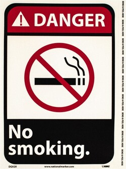 MSC&nbsp;DANGER NO SMOKING SIGN