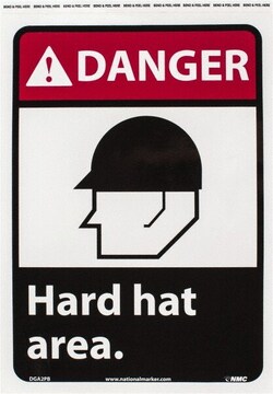 MSC&nbsp;DANGER HARD HAT AREA SIGN