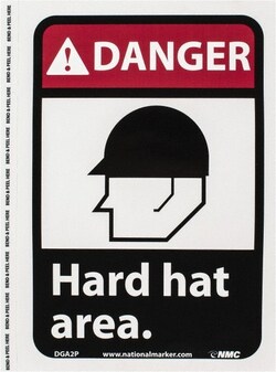 MSC&nbsp;DANGER HARD HAT AREA SIGN
