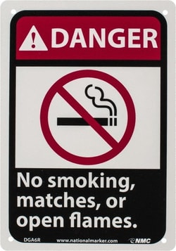 MSC&nbsp;NO SMOKING MATCHES SIGN