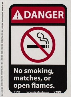 MSC&nbsp;NO SMOKING MATCHES SIGN
