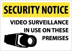 MSC&nbsp;SECURITY NOTICE SIGN