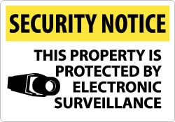MSC&nbsp;SECURITY NOTICE SIGN