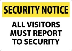 MSC&nbsp;SECURITY NOTICE SIGN