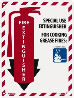 MSC&nbsp;FIRE EXT COOK GREASE SIGN