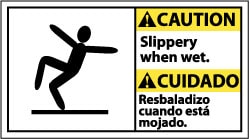 MSC&nbsp;CAUTION BILINGUAL SIGN