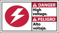 MSC&nbsp;DANGER BILINGUAL SIGN