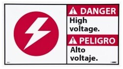 MSC&nbsp;DANGER BILINGUAL SIGN