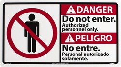 MSC&nbsp;DANGER BILINGUAL SIGN