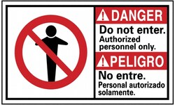 MSC&nbsp;DANGER BILINGUAL SIGN