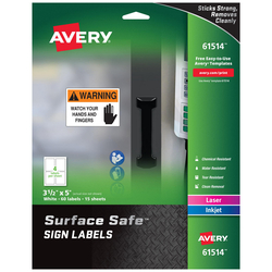 MSC LASER/INKJET SIGN LABEL