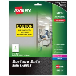 MSC LASER/INKJET SIGN LABEL