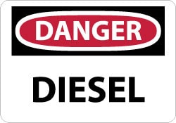 MSC&nbsp;DANGER DIESEL SIGN