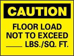 MSC FLOOR LOAD NOT EXCD SGN