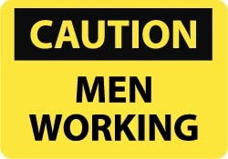MSC&nbsp;MEN WORKING SIGN