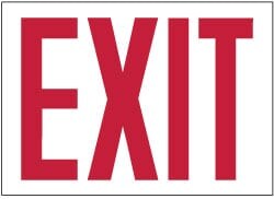 MSC GLOW IN DARK EXIT SIGN