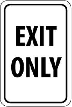 MSC&nbsp;EXIT ONLY SIGN
